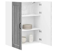 ATOMSTACK MAKER Armoire de cuisine gris Sonoma - 80 x 31 x 100 cm - Armoire murale en bois avec grand espace de rangement - Aspect bois ancien moderne pour cuisines modernes et traditionnelles