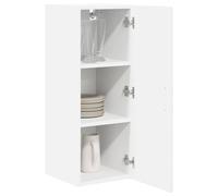 ATOMSTACK MAKER Armoire de cuisine murale - Blanc brillant - 30 x 31 x 80 cm - En bois - Avec 2 portes à charnières et 3 étagères réglables - Armoire suspendue moderne pour cuisine