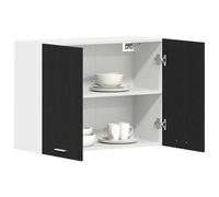 ATOMSTACK MAKER Armoire de cuisine suspendue - Aspect chêne noir - 80 x 31 x 60 cm - Matériau bois durable et optimisé - Avec 1 étagère - Armoire à poser moderne pour cuisine (série Lyon)