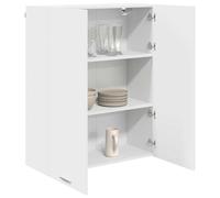 ATOMSTACK MAKER Armoire de cuisine suspendue, blanche, 80 x 31 x 100 cm, armoire de rangement murale en bois avec 2 portes à charnières - moderne, peu encombrant et durable