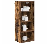 ATOMSTACK MAKER Armoire de cuisine suspendue en bois de chêne fumé, 40 x 29,5 x 100 cm, armoire murale moderne minimaliste avec capacité de charge de 60 kg, pour vaisselle et ustensiles de cuisine