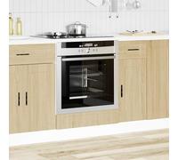 ATOMSTACK MAKER Armoire de four Porto en chêne Sonoma - 60 x 46 x 81,5 cm - Pieds réglables - Beaucoup d'espace de rangement pour four et micro-ondes - En bois - Peu encombrant pour les petites