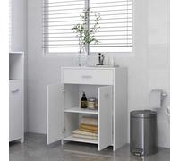 ATOMSTACK MAKER Armoire de salle de bain en bois 60 x 33 x 80 cm, blanc, 2 pièces, peu encombrant et montage mural, armoire de salle de bain stable avec 2 compartiments pour l'ordre dans la petite