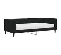 ATOMSTACK MAKER Canapé-lit 2 en 1 avec matelas inclus 90 x 200 cm, canapé-lit quotidien en velours noir pour salon ou chambre à coucher, structure en bois et métal, design moderne minimaliste