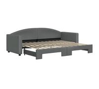 ATOMSTACK MAKER Canapé-lit pliable 2 en 1 gris foncé, canapé de jour avec boîte coulissante pour invités, structure en bois et métal, idéal pour les petits espaces, 80 x 200 cm (sans matelas)