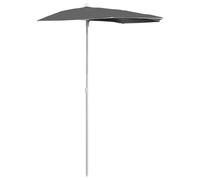 ATOMSTACK MAKER Demi parasol de jardin - 180 x 90 cm - Couleur sable - Résistant aux UV et aux couleurs résistantes - 100 % polyester - Mât en acier stable (28 mm) - 5 baleines en acier - Pour balcon