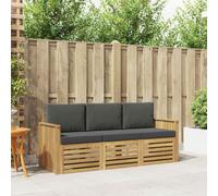 ATOMSTACK MAKER Ensemble de canapé en bois d'acacia massif, meubles rembourrés robustes avec grand confort d'assise et design moderne, combinaison 3 places pour le salon ou les grands espaces de vie