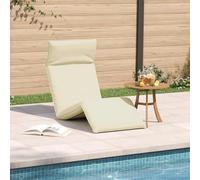 ATOMSTACK MAKER HOMELEN Chaise longue pliante en tissu Oxford - Réglable en 5 positions - Imperméable - Crème - 175 x 54 x 8,5 cm - Idéal pour le jardin, la plage, le yoga et la détente en plein air