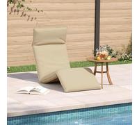 ATOMSTACK MAKER HOMELEN Chaise longue pliante en tissu Oxford réglable sur 5 positions, beige, 175 x 54 x 8,5 cm, imperméable, pour jardin, plage, yoga, méditation, séminaires en plein air