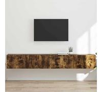 ATOMSTACK MAKER HOMELEN - Lot de 2 armoires murales - Chêne fumé - 98 x 31 x 29,5 cm - Meuble TV - Meuble TV - Meuble TV - Meuble TV - Meuble RTV pour salon, chambre à coucher