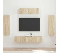 ATOMSTACK MAKER HOMELEN Lot de 5 meubles TV en chêne Sonoma, meuble TV, style scandinave, meuble TV, meuble TV RTV pour salon, chambre à coucher