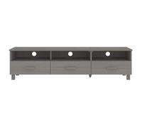 ATOMSTACK MAKER HOMELEN - Meuble TV Hamar - Gris clair - 158 x 40 x 40 cm - En pin massif - Meuble TV, meuble TV, salon, meuble TV - Meuble TV - Meuble RTV pour salon, chambre à coucher