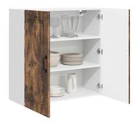ATOMSTACK MAKER Kalmar Armoire de cuisine 80 x 31 x 80 cm, en bois de chêne fumé - Armoire murale moderne avec grand espace de rangement pour cuisine, prête à monter, charge jusqu'à 60 kg