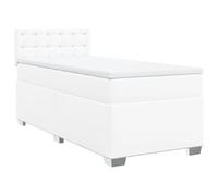 ATOMSTACK MAKER Lit à sommier tapissier 90 x 190 cm avec matelas à ressorts ensachés et housse amovible en plastique - Blanc - 20 cm de haut - Surmatelas inclus - Pour chambre à coucher et chambre
