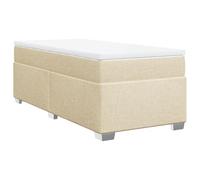 ATOMSTACK MAKER Lit à sommier tapissier, 90 x 190 cm, avec matelas à ressorts ensachés et surmatelas respirant, crème, 20 cm de haut, soutenant, doux et ferme, pour un sommeil réparateur