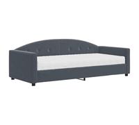 ATOMSTACK MAKER Lit de jour 90 x 200 cm avec matelas en mousse inclus, canapé-lit 2 en 1 en velours gris foncé, structure en bois et métal, idéal pour les petits espaces, montage requis