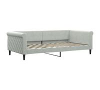 ATOMSTACK MAKER Lit de jour gris clair 100 x 200 cm - Canapé-lit 2 en 1 en velours doux, structure robuste en bois et métal, design moderne minimaliste pour salon ou chambre (sans matelas)