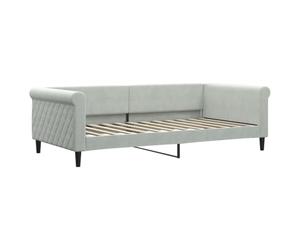 ATOMSTACK MAKER Lit de jour gris clair 100 x 200 cm - Canapé-lit 2 en 1 en velours doux, structure robuste en bois et métal, design moderne minimaliste pour salon ou chambre (sans matelas)
