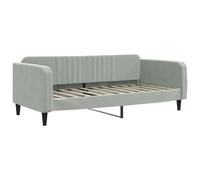 ATOMSTACK MAKER Lit de jour gris clair 90 x 190 cm - Canapé-lit 2 en 1 avec housse en velours, structure renforcée en bois métallique et sommier à lattes intégré, idéal pour le salon et la chambre