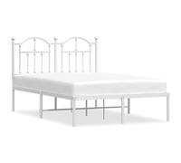 ATOMSTACK MAKER Lit en acier avec tête de lit et sommier inclus, 120 x 200 cm, blanc, structure robuste avec finition en poudre, hauteur libre 27 cm, idéal pour chambres et chambres d'amis