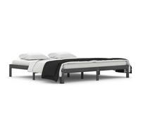 ATOMSTACK MAKER Lit en bois massif gris 200 x 200 cm - Structure en pin massif avec lattes en contreplaqué intégrées, design moderne et robuste pour chambre à coucher (hauteur de sommeil : 24,5 cm)