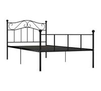 ATOMSTACK MAKER Lit en métal noir 100 x 200 cm avec sommier intégré - Structure robuste et style moderne, hauteur de couchage 28 cm, montage facile, idéal pour petites chambres et adultes