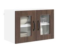 ATOMSTACK MAKER Lot de 2 armoires de cuisine avec porte, aspect chêne marron, montage mural, 60 x 31 x 40 cm, matériau bois, 4 étagères et 4 portes à charnière, design moderne pour cuisine moderne