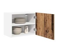ATOMSTACK MAKER Lot de 2 armoires murales de cuisine en bois - 50 x 31 x 40 cm - Minimaliste - Aspect bois ancien et blanc - Avec porte - Pour intérieur - Armoire murale moderne avec capacité de