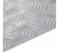 ATOMSTACK MAKER Lot de 2 marches d'escalier d'angle droit en aluminium - 50 x 30 cm - Argenté - Marches de sécurité antidérapantes pour l'intérieur et l'extérieur - Design moderne en tôle ondulée