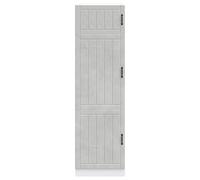 ATOMSTACK MAKER Lucca Armoire de cuisine suspendue, gris béton, 60 x 57 x 207 cm, en bois avec pieds réglables, capacité de charge de 75 kg, moderne, peu encombrant et facile à nettoyer