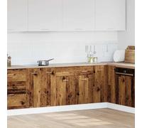 ATOMSTACK MAKER Lyon Meuble de cuisine avec tiroir et 2 compartiments - En bois vieilli - 80 x 46 x 81,5 cm - Meuble de cuisine stable avec support mural