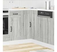 ATOMSTACK MAKER Meuble bas d'angle de cuisine gris sonoma 75,5 x 75,5 x 81,5 cm en bois avec pieds réglables, capacité de charge de 60 kg, série Kalmar