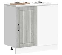 ATOMSTACK MAKER Meuble bas de cuisine Lucca - Gris Sonoma - 86 x 46 x 81,5 cm - Bois avec pieds réglables - Charge maximale de 70 kg - Pour évier et cuisinière, matériel de montage inclus