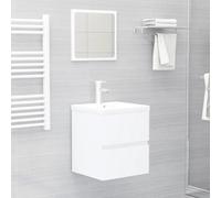 ATOMSTACK MAKER Meuble sous lavabo en bois 41 x 38,5 x 45 cm, blanc, avec 1 tiroir, prêt à être monté, max. 60 kg, pour salle de bain et WC d'invités, matériel de montage inclus (sans lavabo)