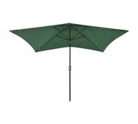ATOMSTACK MAKER Parasol 2 x 3 m vert avec protection UV, fonction de manivelle et d'inclinaison, 18 LED, mât en aluminium revêtu par pulvérisation - Pour jardin et terrasse, vert, 300 x 247 x 200 cm
