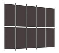 ATOMSTACK MAKER Paravent 5 pièces marron 250 x 200 cm - Paravent en polyester avec design pliable pour salon, chambre à coucher et bureau | Translucide | Peu encombrant et facile à monter