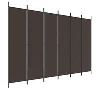 ATOMSTACK MAKER Paravent 6 pièces marron 300 x 200 cm - Paravent 100 % polyester avec cadre en fer pliable pour salon, chambre à coucher et bureau | Brise-vue, protection solaire et mur de fond