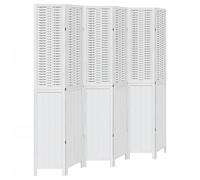 ATOMSTACK MAKER Paravent pliable en bambou et bois massif de paulownia, blanc, 215 x 220 cm, brise-vue pour salon, chambre à coucher, bureau et fenêtre (intérieur)