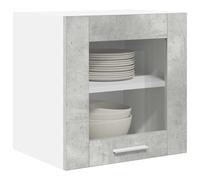 ATOMSTACK MAKER Riga Lot de 2 armoires suspendues en bois gris béton, 40 x 31 x 40 cm, minimaliste, avec porte et charnières, max. 120 kg, pour cuisine moderne