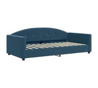 ATOMSTACK MAKER Tagesbett Canapé-lit 2 en 1 avec structure en métal et bois massif, design moderne pour salon ou chambre d'amis, 100 x 200 cm, bleu velours