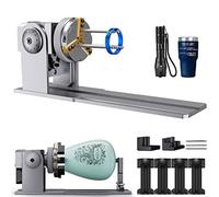 ATOMSTACK R1 Rouleau rotatif laser 6000mm/min Laser Rotary Roller à griffes pour machine à graver laser, rouleau rotatif d'axe Y pour graver des objets irréguliers, anneau, verre à vin,stylo,sphérique