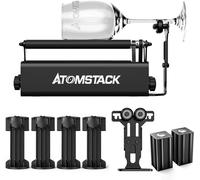 ATOMSTACK R3 Pro Graveur laser Rouleau rotatif avec module de support séparable et tours d'extension, axe Y rouleau rotatif à 360°