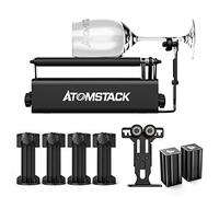 ATOMSTACK R3 Pro Laser Rotary Roller avec module de support séparable et tour d'extension, axe Y rotatif à 360°, module auxiliaire de gravure pour graveur laser, rouleau rotatif pour cylindres et