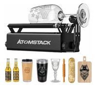 ATOMSTACK R3 Pro Rouleau rotatif à axe Y 360° pour graveur des boîtes d'objets cylindriques avec cadre de support,tours d'extension