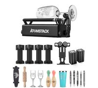 ATOMSTACK R3 Pro Rouleau rotatif laser rotatif avec 4 sièges surélevés, 1 siège de support, 2 curseurs de hublots, rouleau rotatif d'axe en Y pour cylindrique, compatible avec presque toutes les