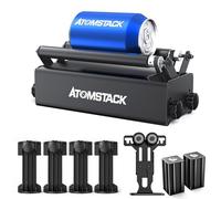 ATOMSTACK R3 Pro Rouleau rotatif pour machine de gravure laser, axe Y à 360°, rouleau rotatif pour canettes cylindriques, bâtons et anneau à billes