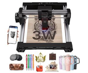 ATOMSTACK SWIFT MINI 3W Machine de Gravure Laser Modèle d'entrée de Gamme Entièrement Préinstallé Graveur Laser DIY Surface de Gravure 155×135mm Précision de 0,04 mm pour Bois, Artisanat 3000 mW