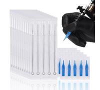 ATOMUS 100pcs Disposable Mixed Tattoo Needles 100pcs Assorted Sterilized Tattoo Needles Tips 10pcs of each-3rl 5rl 7rl 7rl 3rs 5rs 7rs 9rs 5m1 7m1 3RT 5RT 7RT 9RT 3DT 5DT 7DT 9DT 5FT 7FT