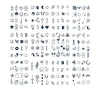 ATOMUS 12pcs Pigment Temporary Tattoos Small Pattern for Fingers Hands Face Neck Waterproof Tattoos Stickers Cute Animals