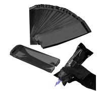 ATOMUS 200pcs noir stylo de tatouage manche avec sceau 2.52 * 8.6in jetable stylo-type machine de tatouage sac auto-adhésif auto-scellant sans fil machine de tatouage stylo couverture